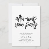 作業後のパーティー企業の招待状 招待状 (正面)