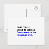 作業懸命の成功 ポストカード (正面/裏面)