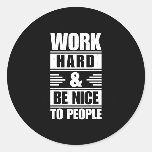 作業懸命は人に優しいステッカー ラウンドシール (正面)