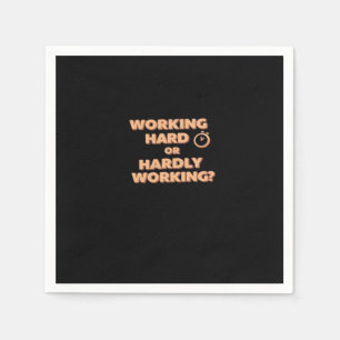 作業懸命またはほとんど作業 – おもしろい Workaholic スタンダードカクテルナプキン