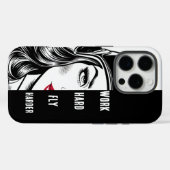 作業懸命より強く飛ぶ，パイロット女性，航空 Case-Mate iPhoneケース (裏面 (横))