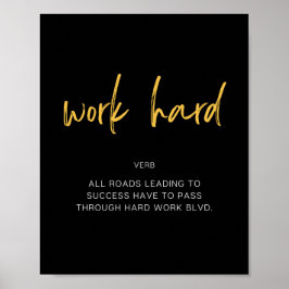 作業懸命インスパイアの引用文 ポスター