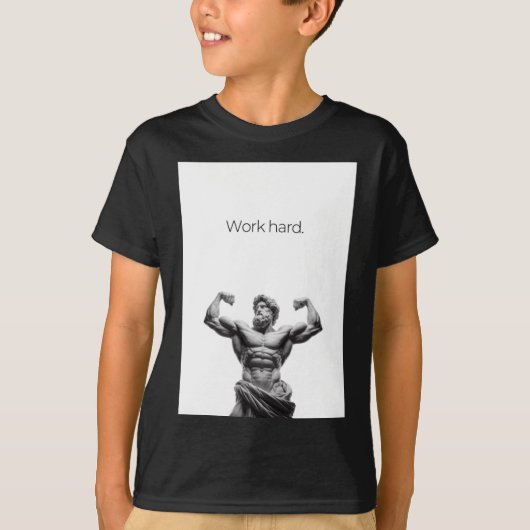 作業懸命ステッカー1 Tシャツ (正面)