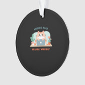 作業懸命又は非作業おもしろいミーム オーナメント (正面)