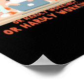 作業懸命又は非作業おもしろいミーム ポスター (角)