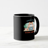 作業懸命又は非作業おもしろいミーム マグカップ (正面右)