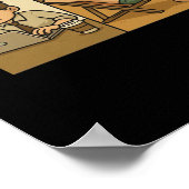 作業懸命又は非作業おもしろい引用文 ポスター (角)