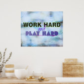 作業懸命及び遊懸命やる気を起こさせるポスター ポスター (キッチン)