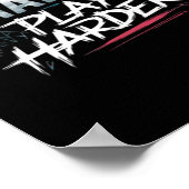 作業懸命及び遊懸命クラシック ポスター (角)