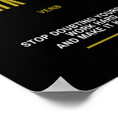 作業懸命感動的引用文 ポスター (角)