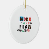 作業懸命遊その懸命おもしろい引用文労働日 セラミックオーナメント (右)