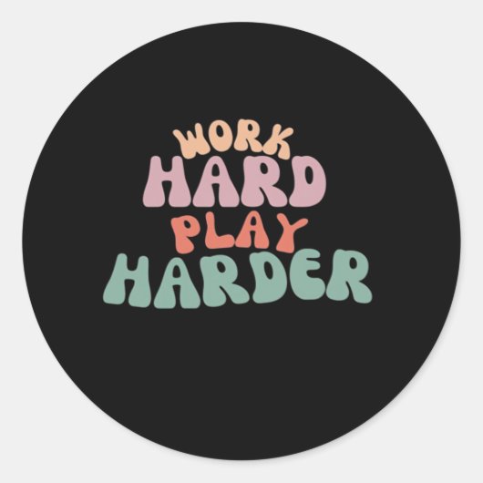 作業懸命遊ソ懸命おもしろいスロット ラウンドシール (正面)