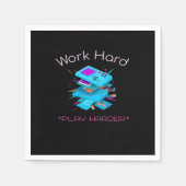 作業懸命遊ソ懸命おもしろい引用文 スタンダードカクテルナプキン (正面)