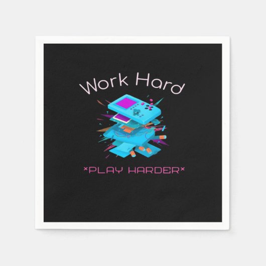 作業懸命遊ソ懸命おもしろい引用文 スタンダードカクテルナプキン (正面)