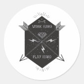 作業懸命遊ソ懸命クラシック ラウンドシール (正面)