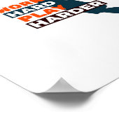 作業懸命遊ソ懸命バスケットボール選手クラシック ポスター (角)