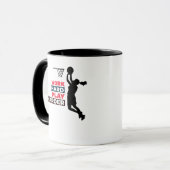 作業懸命遊ソ懸命女子バスケットボール選手Cl マグカップ (正面左)