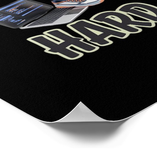 作業懸命遊ソ懸命技術やる気を起こさせるとスポーツ ポスター (角)