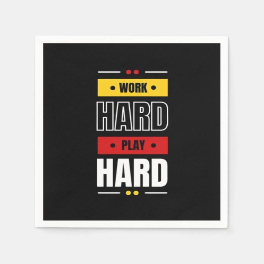 作業懸命遊ソ懸命 スタンダードカクテルナプキン (正面)