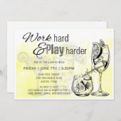 作業懸命遊ハードハッピーアワー招待状 招待状 (正面/裏面)
