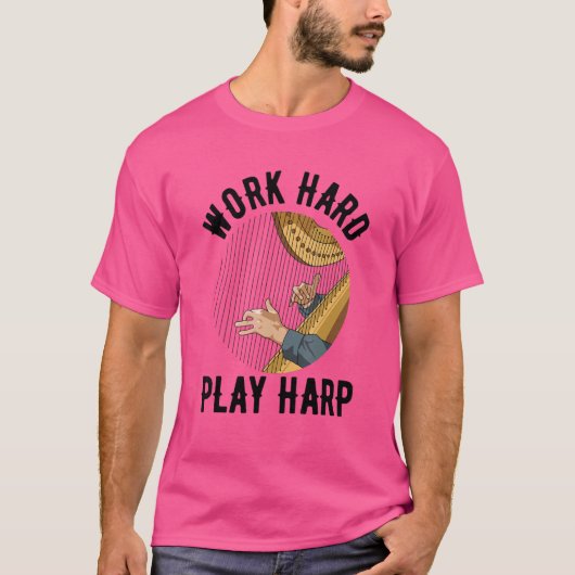 作業懸命遊ハープ・プン(Harp Player用) Tシャツ (正面)