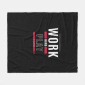 作業懸命遊懸命クラシックウイルス フリースブランケット (正面(横))