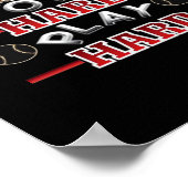 作業懸命遊懸命クラシック ポスター (角)