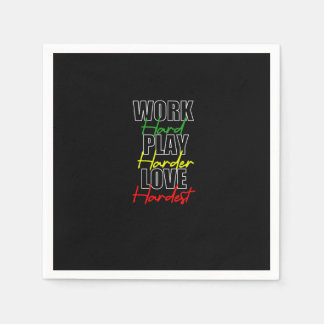 作業懸命遊懸命ラブハードプレミアム スタンダードカクテルナプキン