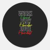 作業懸命遊懸命ラブハードプレミアム ラウンドシール (正面)