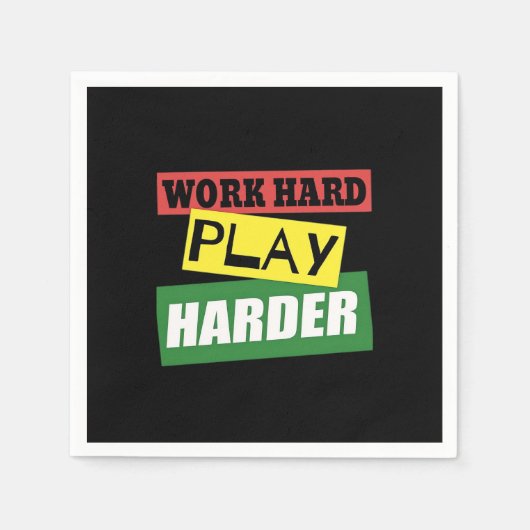 作業懸命遊懸命必須トレンド スタンダードカクテルナプキン (正面)