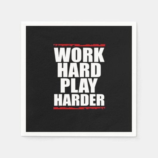 作業懸命遊懸命要おもしろい素 スタンダードカクテルナプキン (正面)