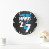 作業懸命24/7 やる気を起こさせる - ラージ壁時計 (ホーム)