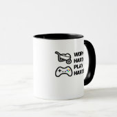 作業懸命、そ遊の懸命文のデザインクラシック マグカップ (正面右)