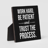 作業懸命、患者、プロセスの信頼 フォトプラーク (正面)