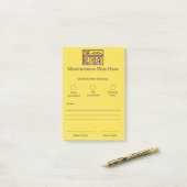 作業指示スリップまたは滑ること ポストイット (デスク上)