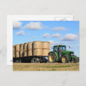 作業時のトラクターはがき ポストカード (正面/裏面)