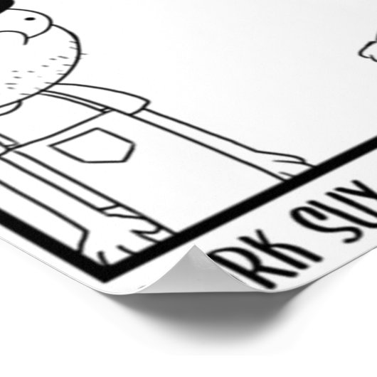 作業時間Sux 40 ポスター (角)