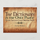 作業来前の成功 ポストカード (正面)