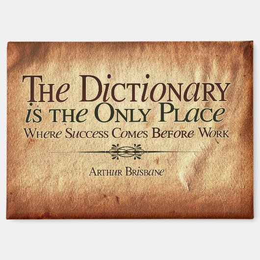 作業来前の成功 マグネット (正面)