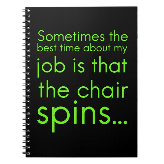 作業椅子は従業員おもしろいオフィスwに贈り物を回す ノートブック (正面)