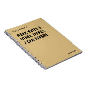 作業注記とその他の項目のおもしろい引用文 ノートブック (右側)