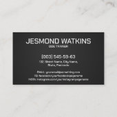 作業犬のトレーニング – GSD – マリノワ 名刺 (裏面)