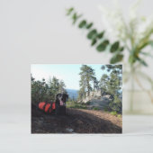 作業犬のHaleyの保存のイヌ科動物 ポストカード (スタンド正面)