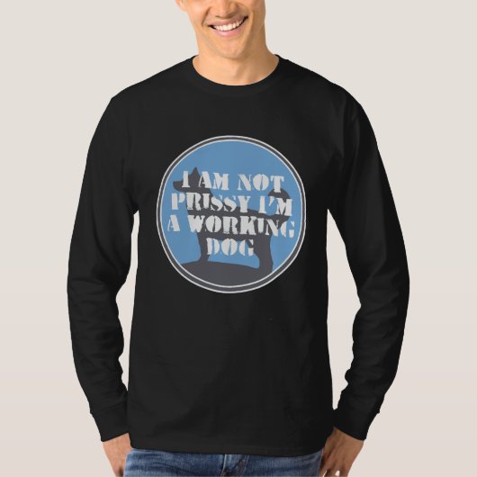 作業犬をハスキーで引っ張る Tシャツ (正面)