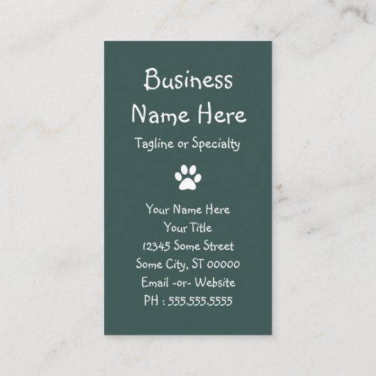 作業犬 名刺 (裏面)