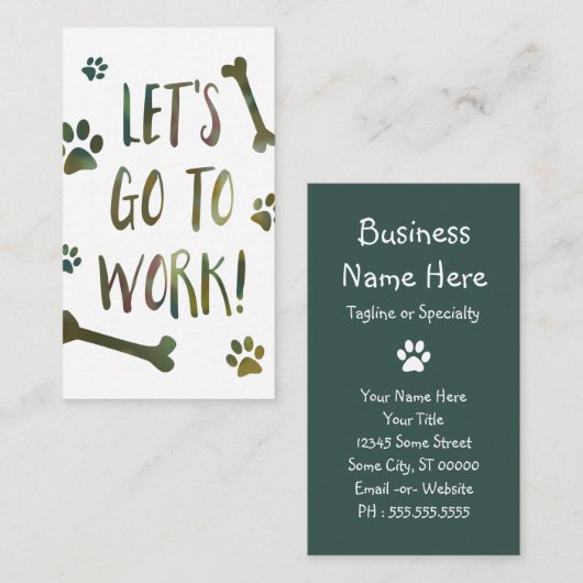 作業犬 名刺 (正面/裏面)