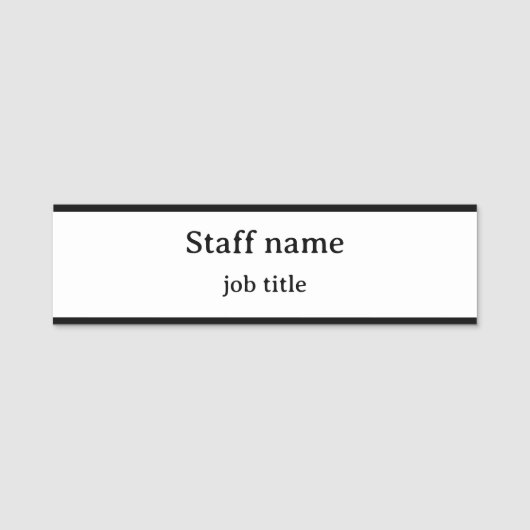 作業用のカスタマイズ可能な名前タグ 名札 (正面)