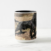 作業用コッカースパニエル犬 マグカップ (中央)