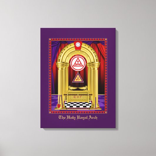 作業用ツール王室のを備えたマソニック聖アーチ キャンバスプリント (正面)