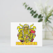 作業用消防士 ポストカード (スタンド正面)